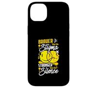 Braver Than The Stigma Mental Health Awareness Quote Case for iPhone 14 Plus