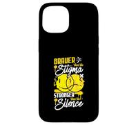 Braver Than The Stigma Mental Health Awareness Quote Case for iPhone 15