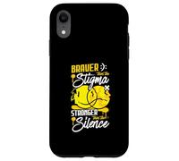 Braver Than The Stigma Mental Health Awareness Quote Case for iPhone XR