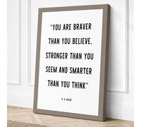 Braver Than You Believe Canvas Wall Art Print 24x16 Inch