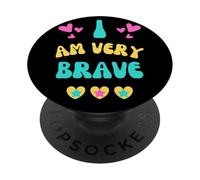 BRAVERY GET WELL PRESENT I AM BRAVE FOR COURAGE PopSockets Adhesive PopGrip