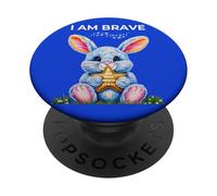 BRAVERY I AM VERY BRAVE BUNNY RABBIT PRESENT PopSockets Adhesive PopGrip