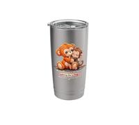 Bravery is Asking for A Hug Scared Crying Monkey Comfort Stainless Steel Insulated Tumbler