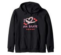 BRAVERY PRESENT I AM BRAVE Zip Hoodie