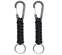BRAVESHINE Keychain with Snap Hook Carabiner Clips, Paracord Keychain Carabiner Clips with Locking D Ring Hooks Hangers, Heavy Duty Lanyard Key Chain for Car Keys, Backpack, Tools, Men, Women