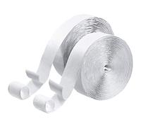 BRAVESHINE Self Adhesive Hook and Loop Tape, Extra Strong Double Sided Sticky Strips, Nails Free Picture Hanging Strips with Super Sticky Glue (White, 5mx3cm)