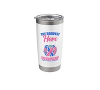 Bravest Hero - Support Thyroid Survivor Thyroid Cancer Stainless Steel Insulated Tumbler
