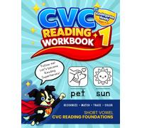 BraveTail CVC Reading Workbook 1: Short Vowel Foundations: A Kindergarten Phonics Workbook for Learning CVC Words Through Recognizing, Matching, Tracing & Coloring