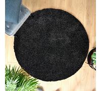 Bravich Anthracite Charcoal Grey Shaggy Rug 150Cm Circle (5')