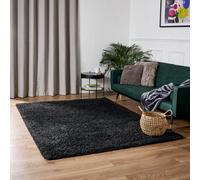 Bravich Anthracite Charcoal Grey Shaggy Rug 200 X 290Cm (6'7" X 9'6")