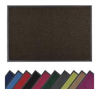 Bravich Barrier Door Mat. Indoor & Outdoor Rubber Backed Floor Mats, Non Slip Dirt Trapper Door Mats. Heavy Duty Machine Washable Door Mats - 90x150cm - Brown
