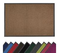 Bravich Barrier Door Mat. Indoor & Outdoor Rubber Backed Floor Mats, Non Slip Dirt Trapper Door Mats. Heavy Duty Machine Washable Door Mats - 80x120cm - Mocha