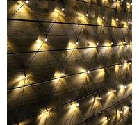 Bravich Battery Operated 240 LEDs 1.8M X 2.4M Window Net Lights Christmas Decoration Warm White Green Cable Indoor Outdor Garden Party Wedding Xmas Lights