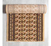 Bravich Beige Bokhara Hard Wearing Runner Mat - Texas - 60X150Cm (2'x5')