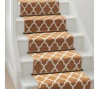 Bravich Beige Trellis Hallway Runner Rug, Hessian Backed Flexible Stair Carpet Runner, Extra Long Length, Ideal for Stairs, Hallways & Kitchens 60x150CM (2'X5')