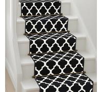 Bravich Black & White Trellis Hallway Runner Rug - 60 X 810Cm