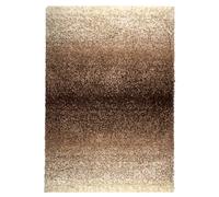Bravich Bln Brown Blended Shaggy Rug, 5cm Pile, 60 x 110 cm (2' x 3'7") | Kitchen hallway rugs, thick soft fluffy deep pile carpet, hessian backing grips floors, shed free polypropylene, living plush
