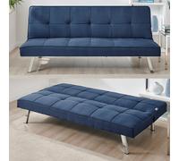Bravich Britney Click Clack 3 Seater Sofa Bed - Blue