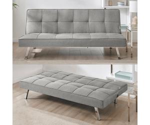 Bravich Britney Click Clack 3 Seater Sofa Bed - Grey