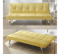 Bravich Britney Click Clack 3 Seater Sofa Bed - Yellow