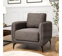 Bravich Brixton Armchair - Modern Fabric Accent Chair With Steel Legs
