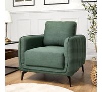Bravich Brixton Armchair - Modern Fabric Accent Chair With Steel Legs