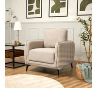 Bravich Brixton Armchair - Modern Fabric Accent Chair With Steel Legs