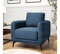 Bravich Brixton Armchair - Modern Fabric Accent Chair With Steel Legs