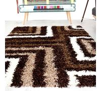 Bravich Brown Tides Thick Shaggy Rug - California - 200X290Cm (6'8"x9'7")