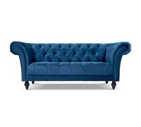 Bravich Cambridge Chesterfield 3 Seater Sofa - Velvet Blue