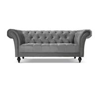Bravich Cambridge Chesterfield 3 Seater Sofa - Velvet Grey
