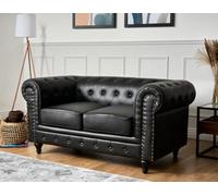 Bravich Chesterfield Faux Leather Button-Tufted 2 & 3 Seater Sofa Set