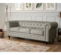 Bravich Chesterfield Faux Leather Button-Tufted 2 & 3 Seater Sofa Set