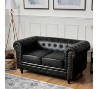 Bravich Chesterfield Faux Leather Button-Tufted 2-Seater Sofa