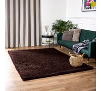 Bravich Chocolate Brown Thick Shaggy Rug - California
