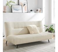 Bravich Cirrus Click Clack 2 Seater Small Double Sofa Bed - Cream Boucle