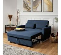Bravich Dahlia Navy Blue 2 Seater Pull Out Sofa Bed Convertible Sleeper Sofa