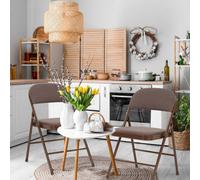 Bravich Deluxe Fabric Folding Chair - Brown