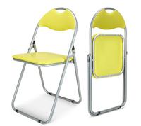 Bravich Folding Padded Office Chair - Yellow - Set Of 2