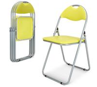 Bravich Folding Padded Office Chair - Yellow - Set Of 4