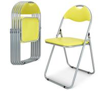 Bravich Folding Padded Office Chair - Yellow - Set Of 6