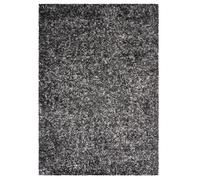 Bravich Grey Mottled Shaggy Rug, 4cm Pile, 80 x 150 cm (2'7" x 4'11") | Hallway rugs, hessian backing, shed free polypropylene, soft fluffy carpet, underfloor heating safe, stain resistant, bedroom