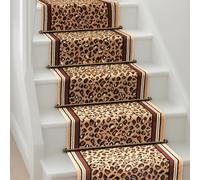 Bravich Grey & Red Geometric Tiles Hallway Runner Rug, Hessian Backed Flexible Stair Carpet Runner, Extra Long Length, Ideal for Stairs, Hallways & Kitchens 60x450CM (2'X15')