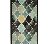 Bravich Hard Wearing Non-Slip Stair Runner Kitchen Mat - Teal Anejo - 2'2"x3'ft (66X91Cm)