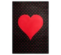 Bravich Heart Kids Rug Red 80 x 150 cm (2ft7 x 4ft11), Nursery Soft Bedroom | Play mat, OEKO-TEX tested polypropylene, hessian backed, floor carpet, boys girls toddler baby, non shed, round, cosy, modern