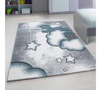 Bravich Kids Rug for Bedroom, Playroom, Nursery & Active Areas - Blue Baby Bear Rug, Super Soft with Anti-Allergic Materials, Kids Rugs for Bedroom & Play Area