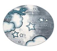 Bravich Kids Rug for Bedroom, Playroom, Nursery & Active Areas - Blue Baby Bear Rug, Super Soft with Anti-Allergic Materials, Kids Rugs for Bedroom & Play Area