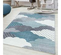Bravich Kids Rug for Bedroom, Playroom, Nursery & Active Areas - Blue Clouds Rug, Super Soft with Anti-Allergic Materials, Kids Rugs for Bedroom & Play Area