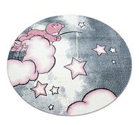 Bravich Kids Rug for Bedroom, Playroom, Nursery & Active Areas - Pink Baby Bear Rug, Super Soft with Anti-Allergic Materials, Kids Rugs for Bedroom & Play Area