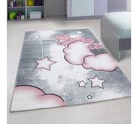 Bravich Kids Rug for Bedroom, Playroom, Nursery & Active Areas - Pink Baby Bear Rug, Super Soft with Anti-Allergic Materials, Kids Rugs for Bedroom & Play Area